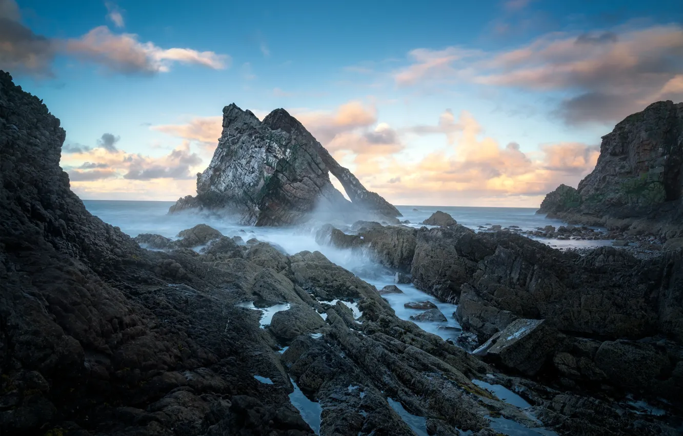 Фото обои море, скалы, берег