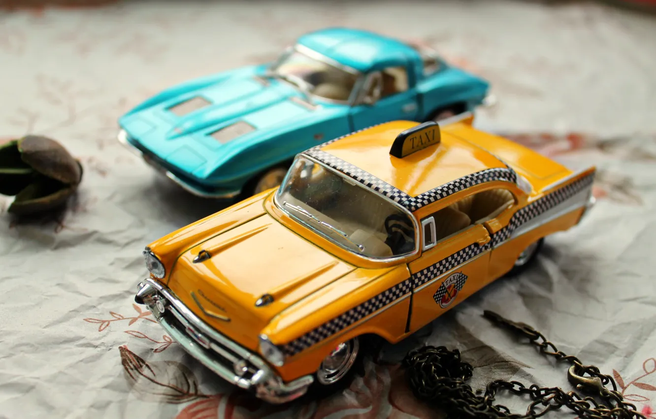 Фото обои машина, макро, машины, игрушка, игрушки, такси
