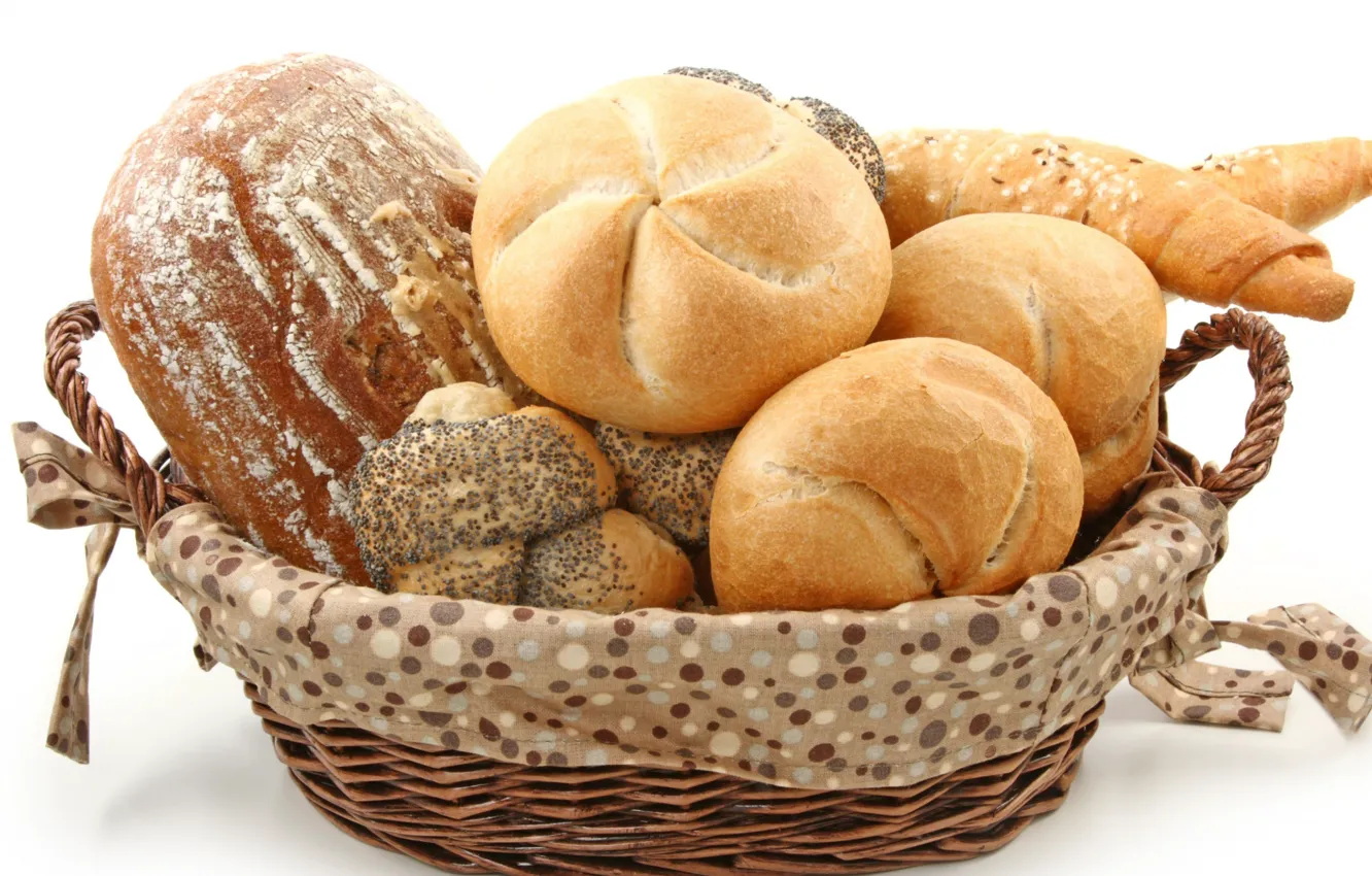 Фото обои хлеб, булочка, рогалик