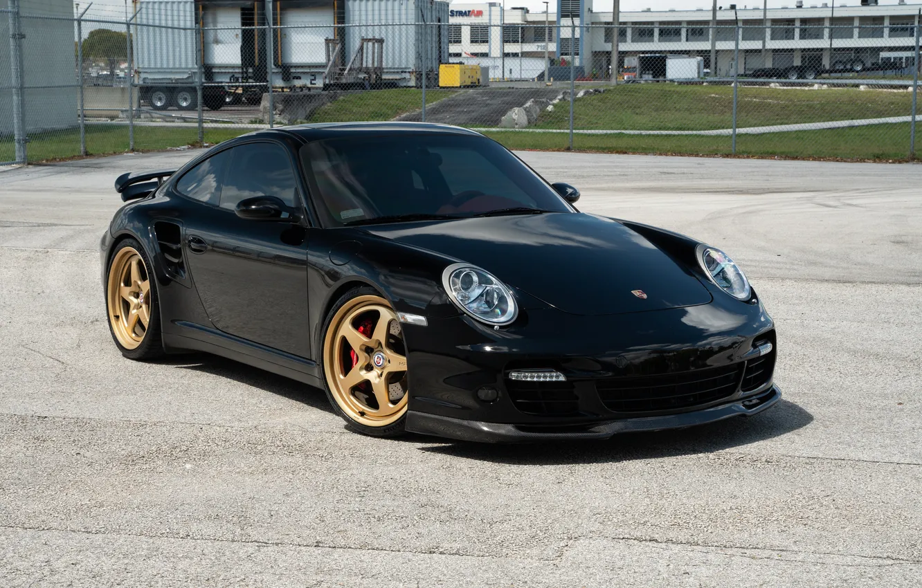 Фото обои 997, Porsche, Porsche 911, Black, Sportcar, HRE Wheels, HRE