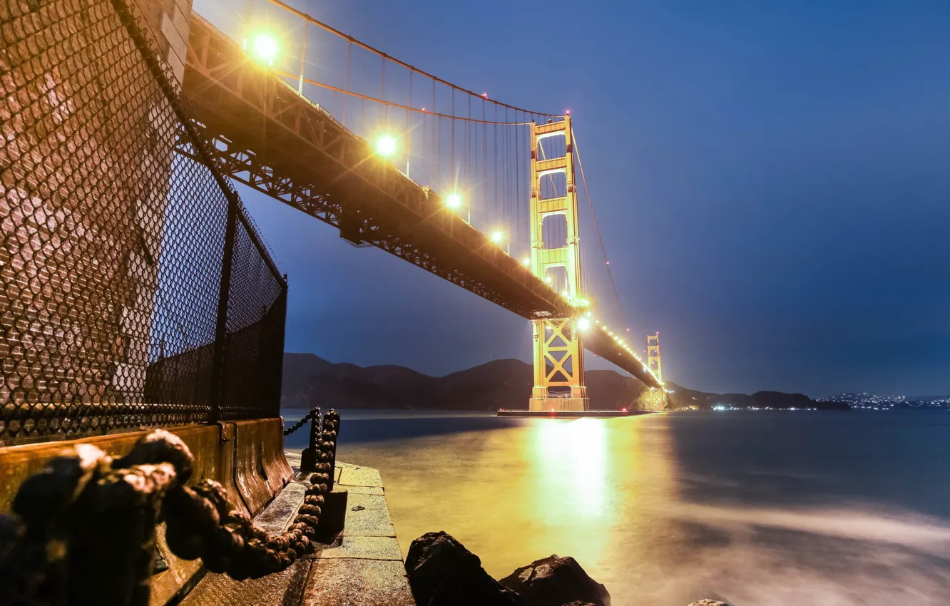 Фото обои мост, город, San Francisco