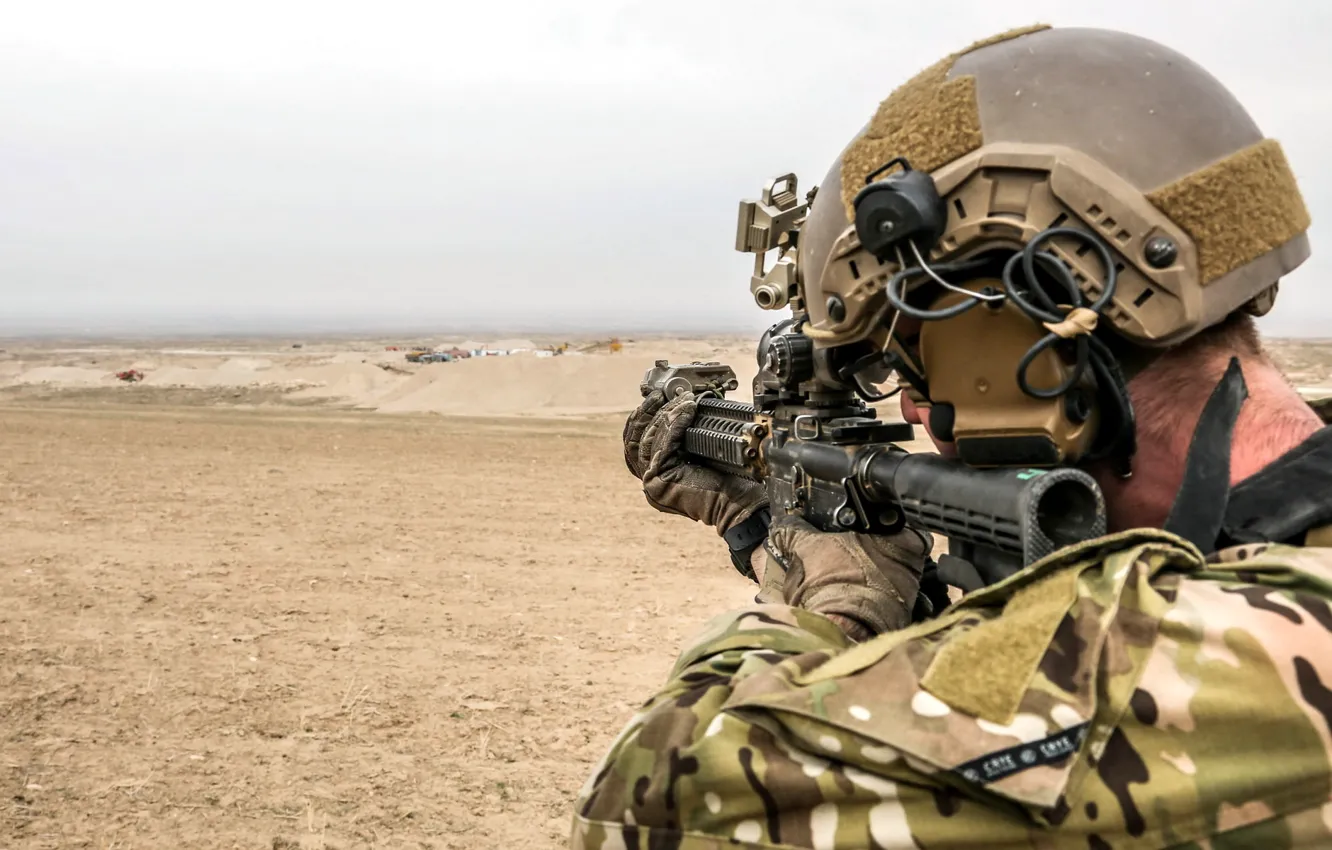 Фото обои Afghanistan, United States Spec Ops, M4 Carbine