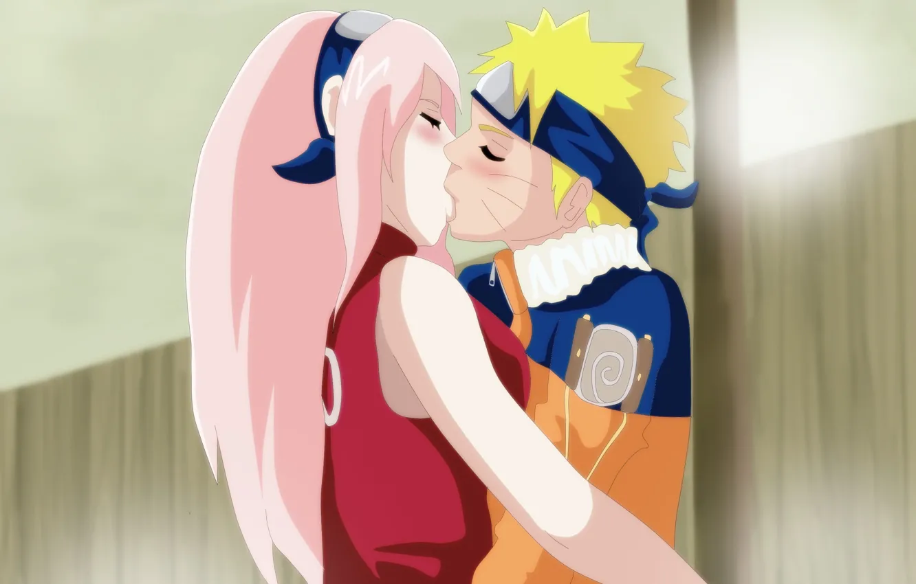 Фото обои love, game, Sakura, anime, kiss, ninja, asian, manga