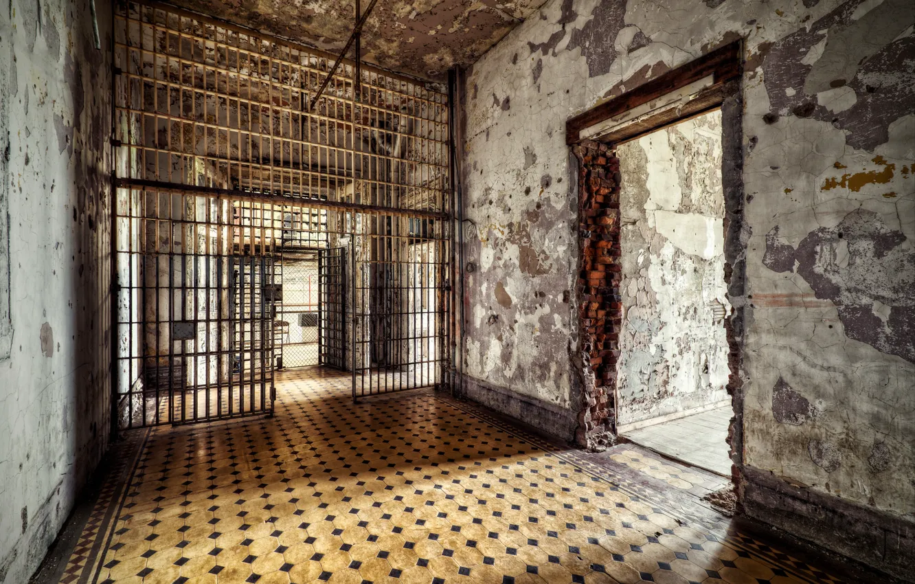 Фото обои интерьер, камеры, тюрьма