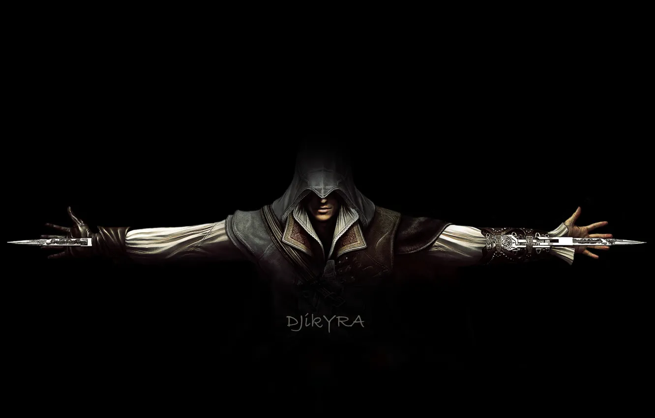 Фото обои sword, art, man, worrier