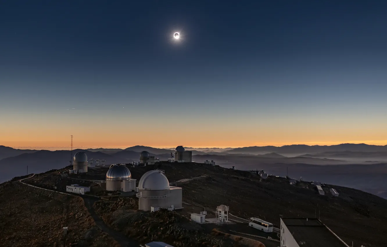 Фото обои Star, Sun, eclipse, Eclipse, Observatory, Chili, The Sun, ESO
