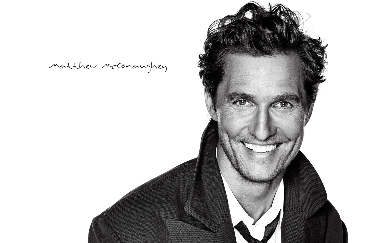 Фото обои улыбка, фон, мужчина, актёр, Matthew McConaughey, Мэттью МакКонахи