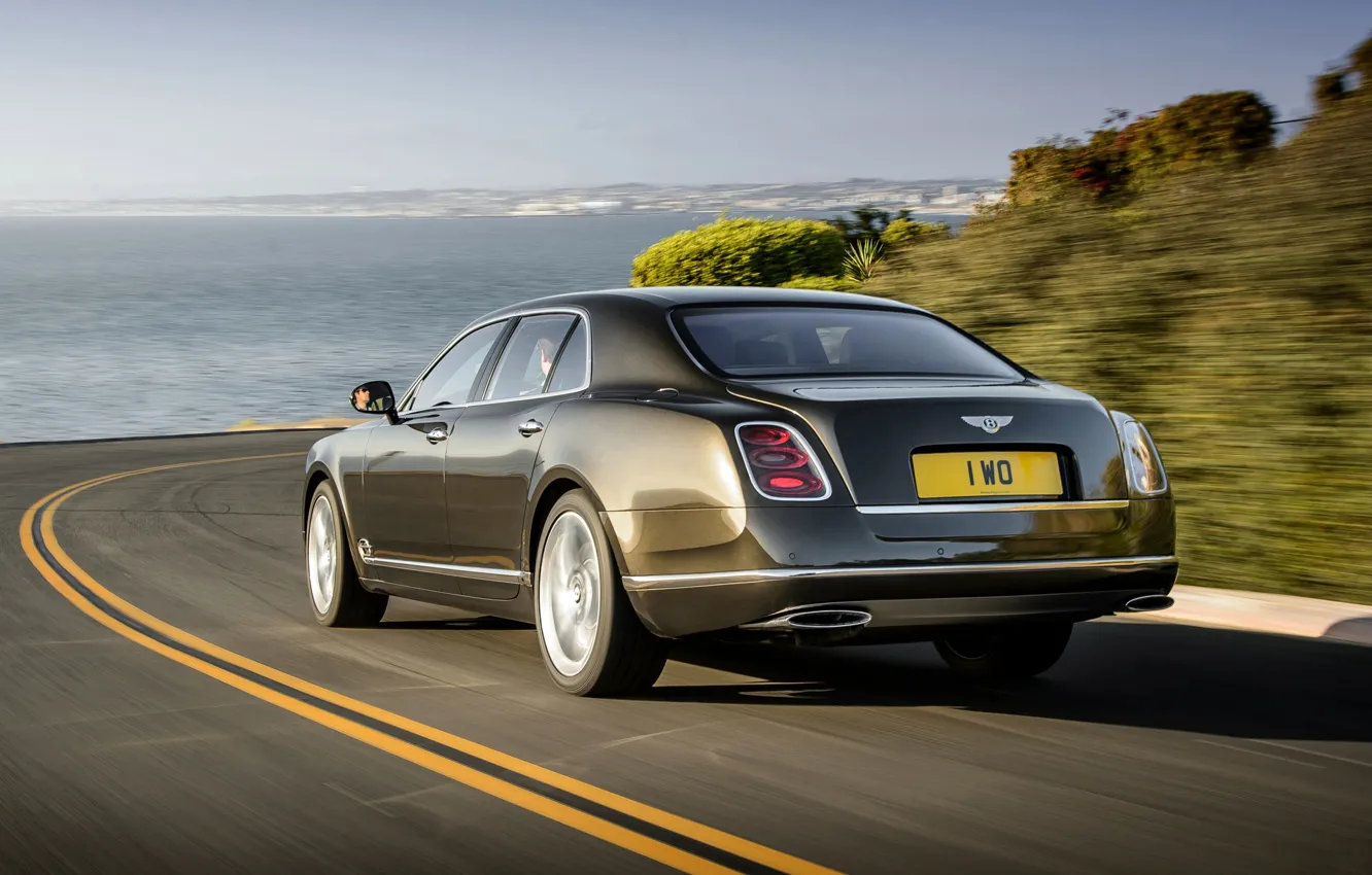 Фото обои Bentley, Speed, Side, Back, (2014), Mulsanne