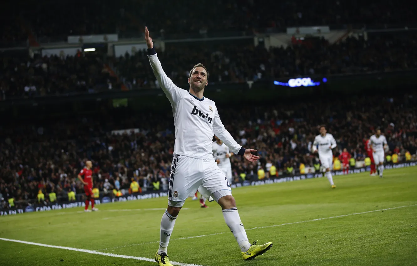 Фото обои Real Madrid, pipita, blancos, Gonsalo Higuain