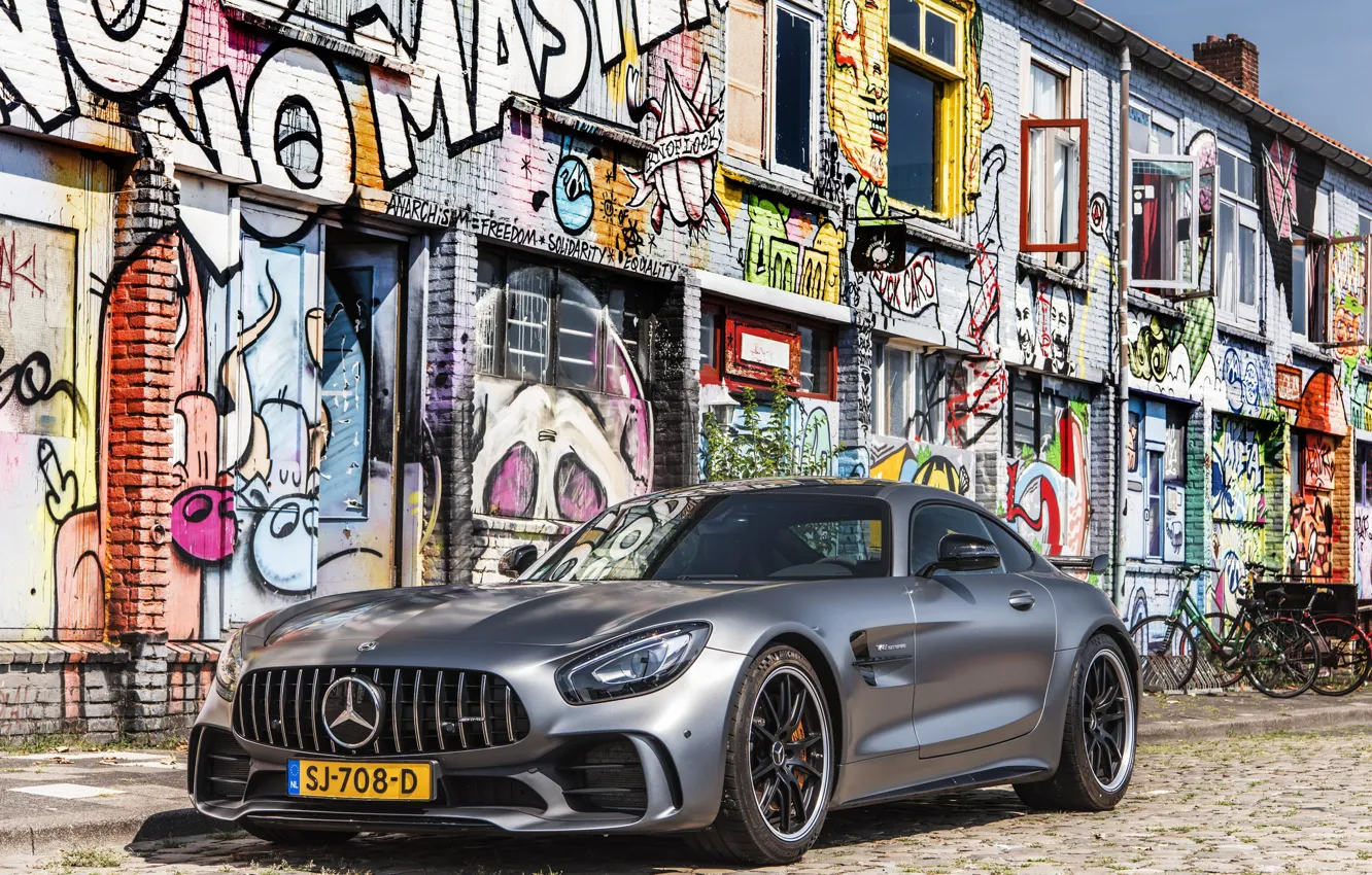Фото обои GTR, Mercedes, AMG, Graffiti, 708D