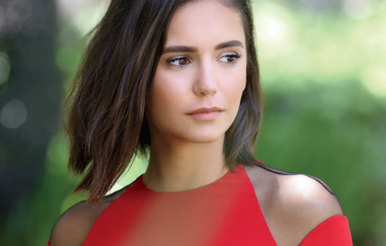 Фото обои взгляд, макияж, актриса, Nina Dobrev, Нина Добрев, hair