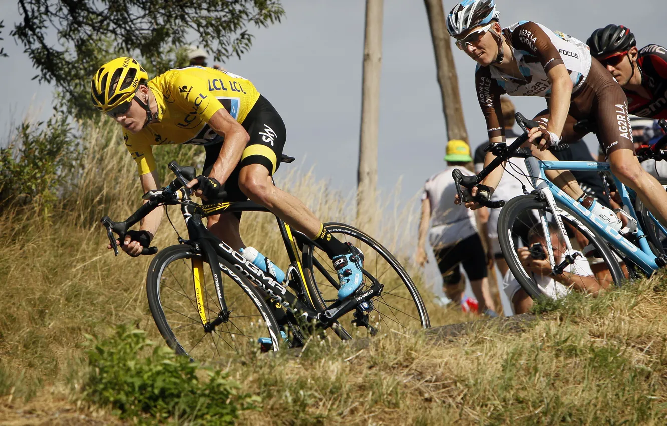 Фото обои спорт, велосипедисты, спортсмены, Peloton, Chris Froome, Тур де Франс, procycling, elite sport