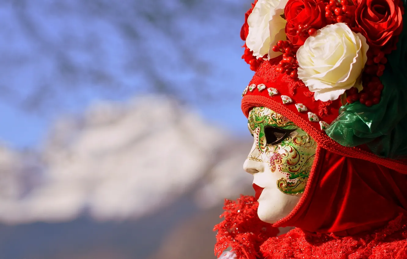 Фото обои маска, Италия, Венеция, карнавал