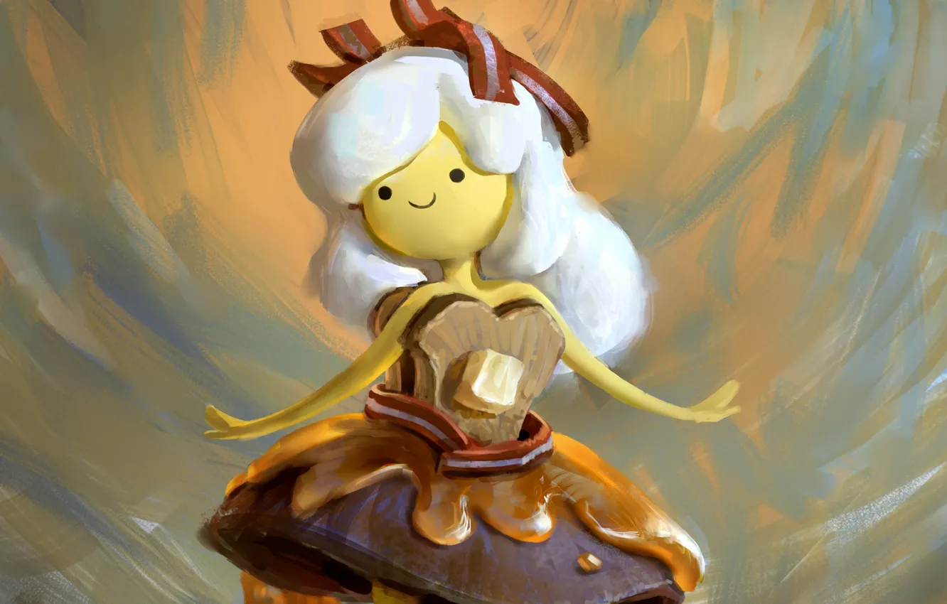 Фото обои девушка, арт, бекон, Adventure Time, Mikeazevedo, Breakfast Princess
