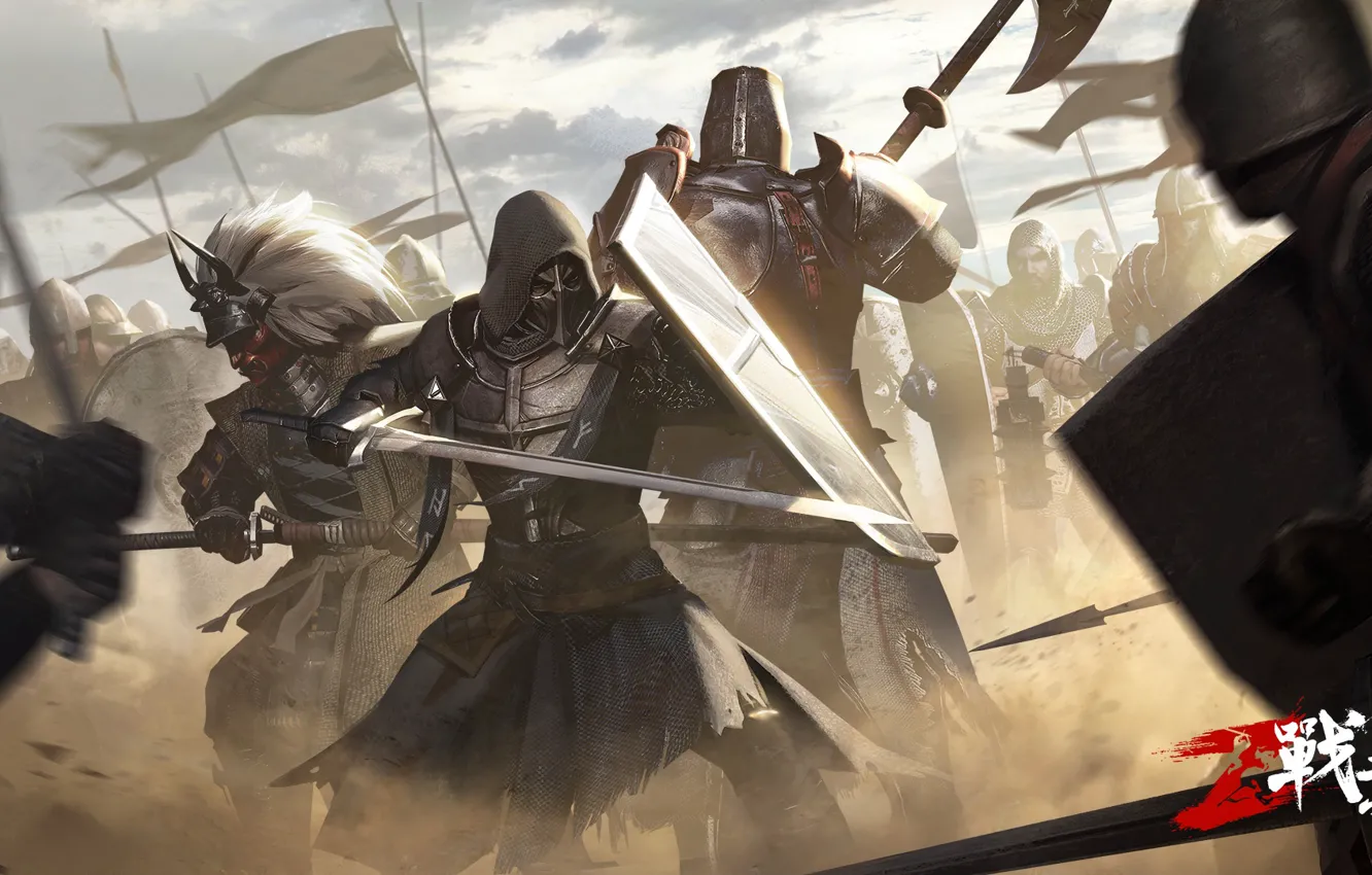Фото обои доспехи, маски, воины, Conqueror`s Blade