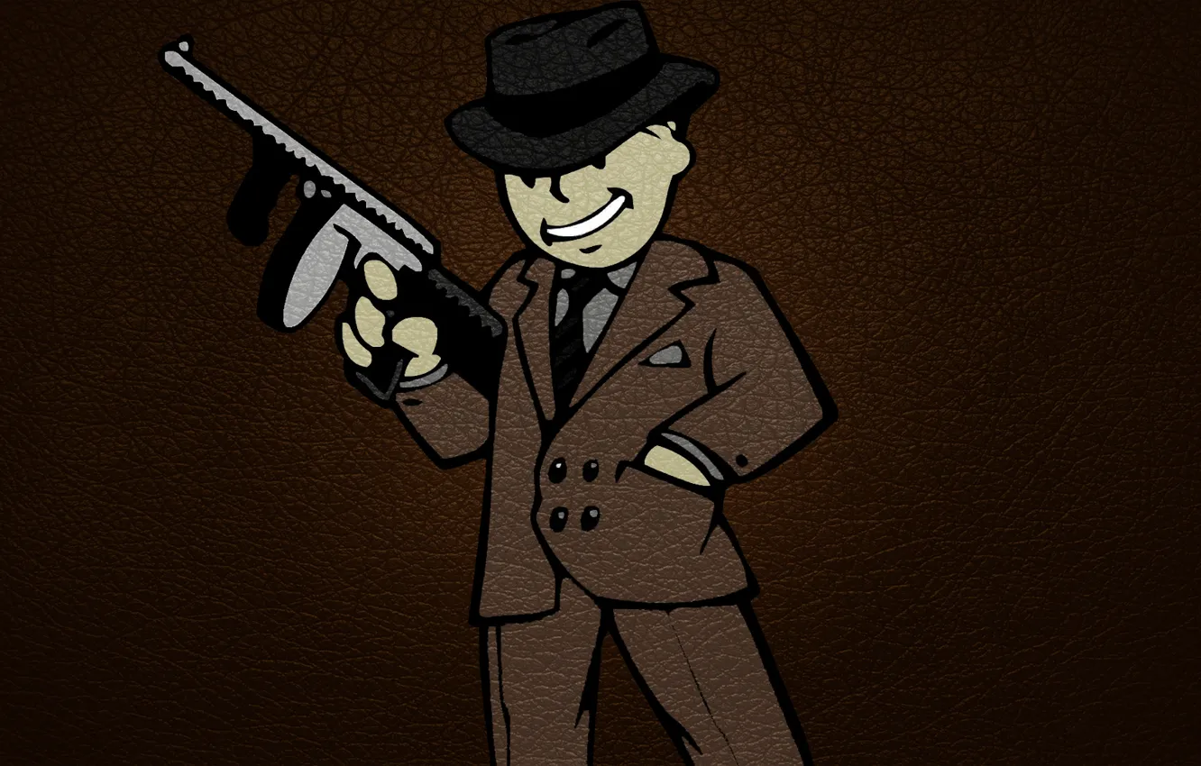 Фото обои кожа, fallout, vault boy