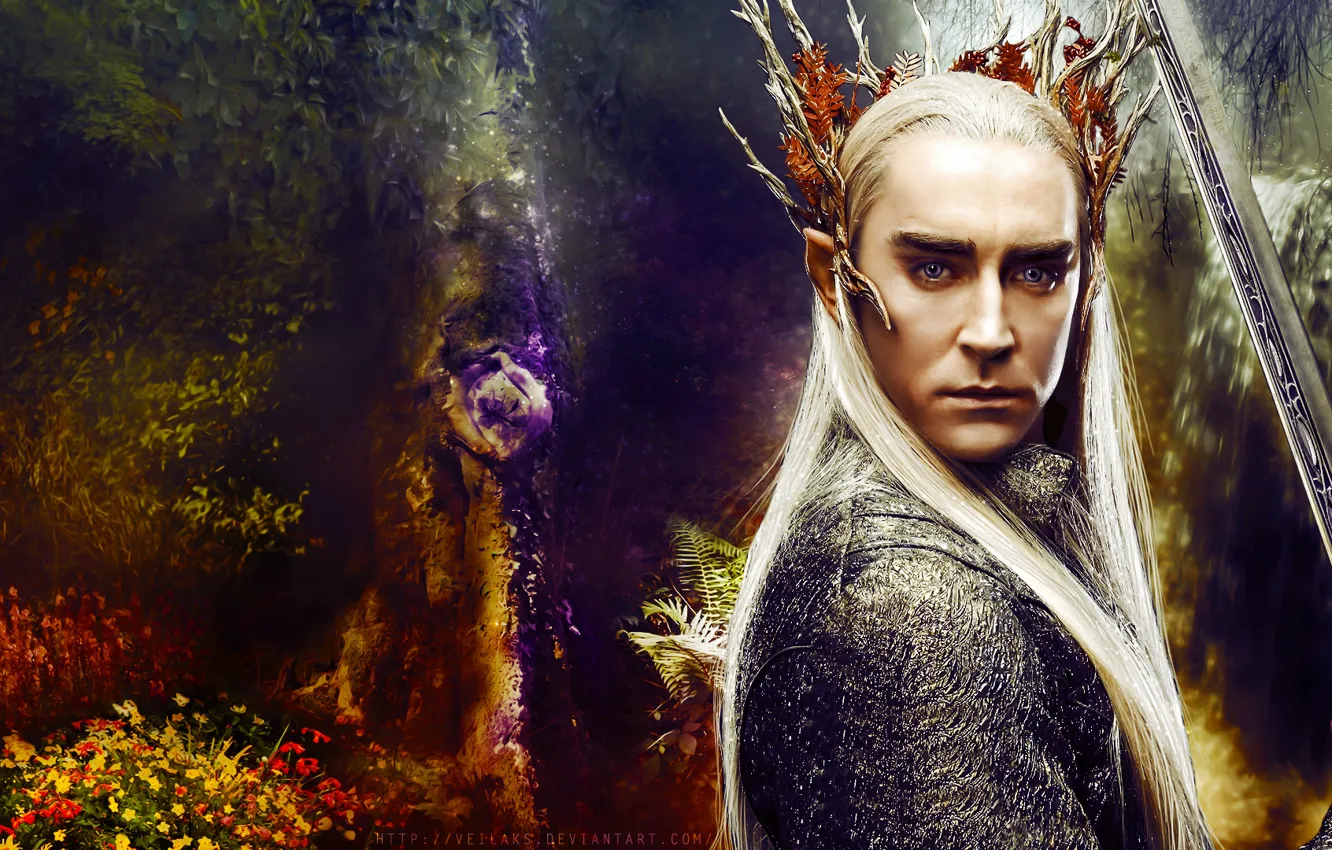 Фото обои The Hobbit, The Desolation of Smaug, Thranduil, Трандуил, Lee Pace, king of Mirkwood