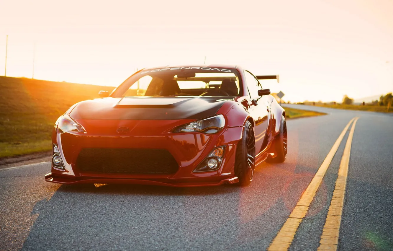 Фото обои car, тюнинг, red, toyota, tuning, brz, gt86, scion fs-r