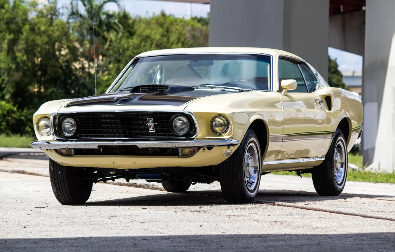 Фото обои 1969, Ford Mustang, Muscle Car, Mach I