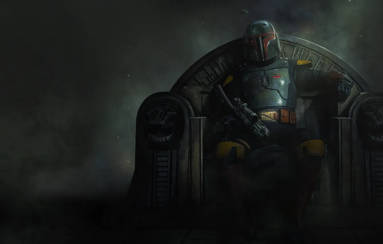 Фото обои арт, star wars, Boba Fett, мандалорец, art work