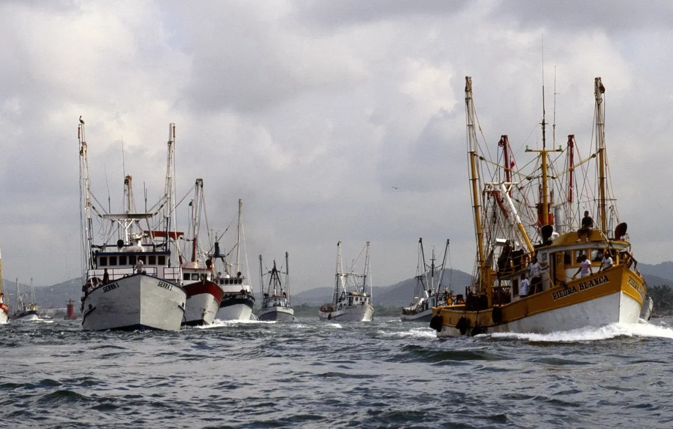 Фото обои море, суда, малые, Республика, Доминиканская, рыболовные