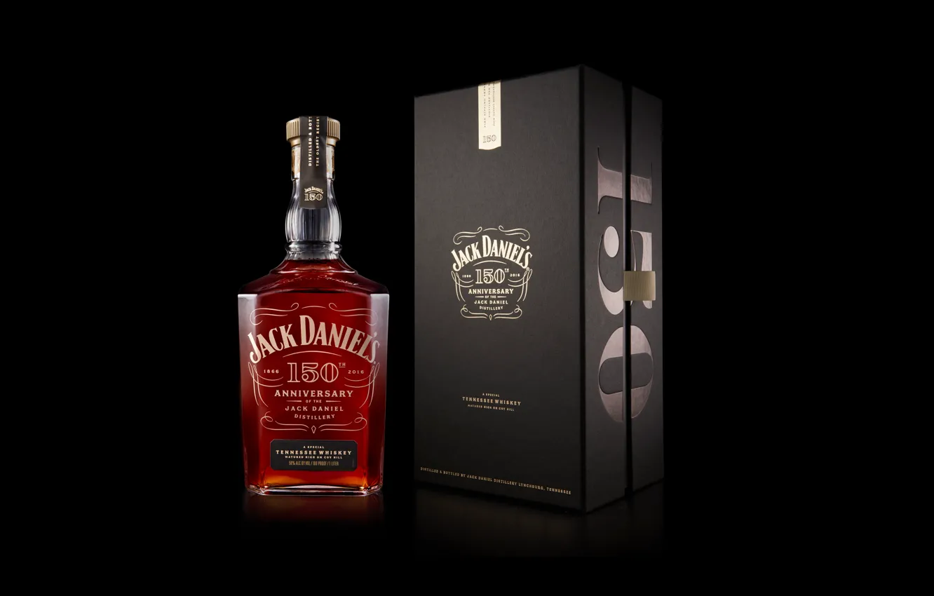 Фото обои коробка, виски, whiskey, whisky, Bourbon, Джек Дэниэлс, Jack daniels, Виски Jack Daniel's 150th Anniversary