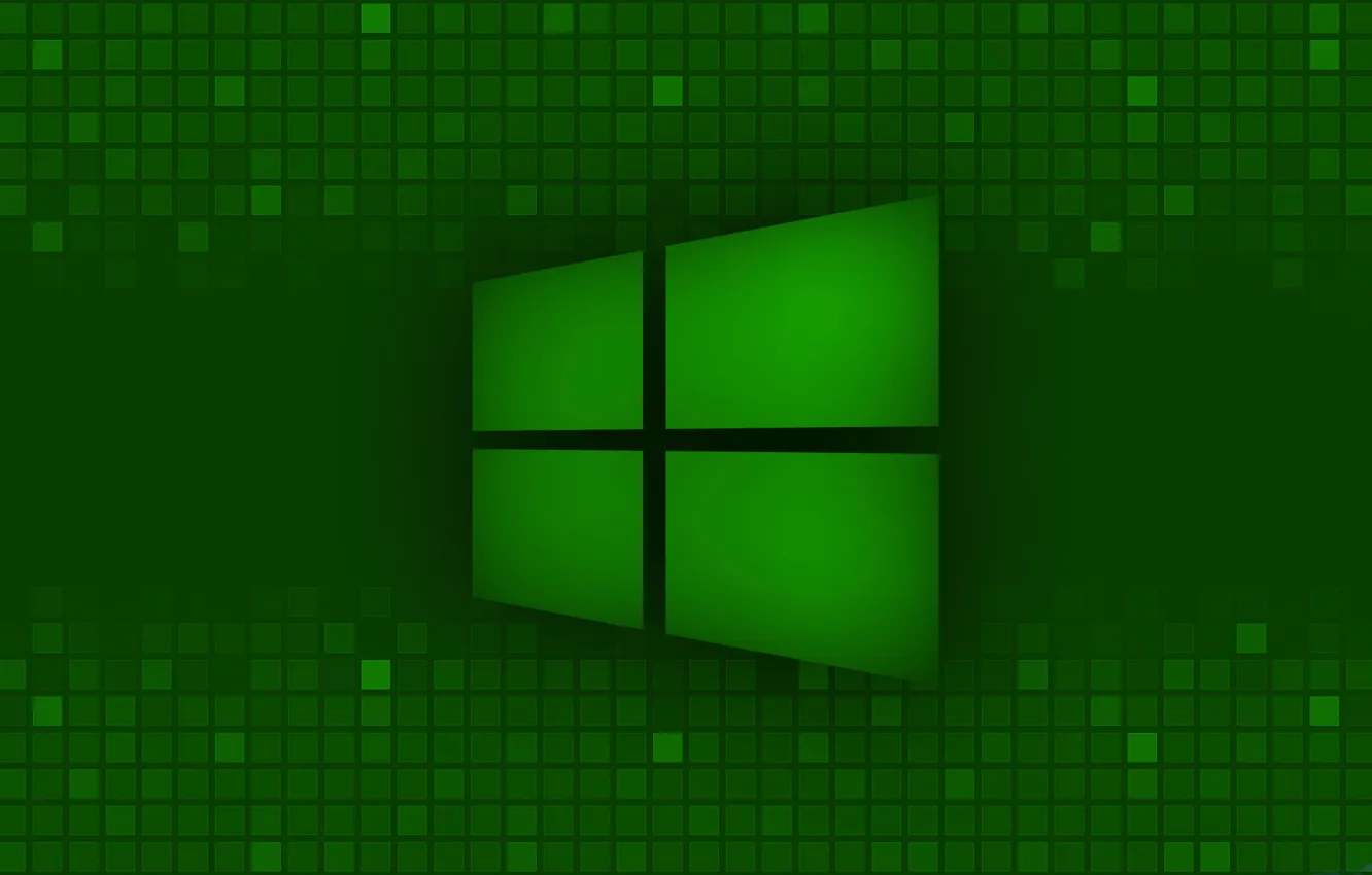 Фото обои зеленый, логотип, microsoft, windows 8