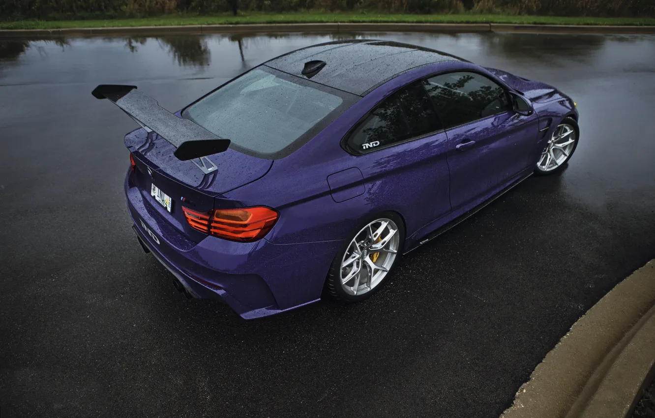 Фото обои BMW, Purple, IND, F82, Rear, M4 Coupe