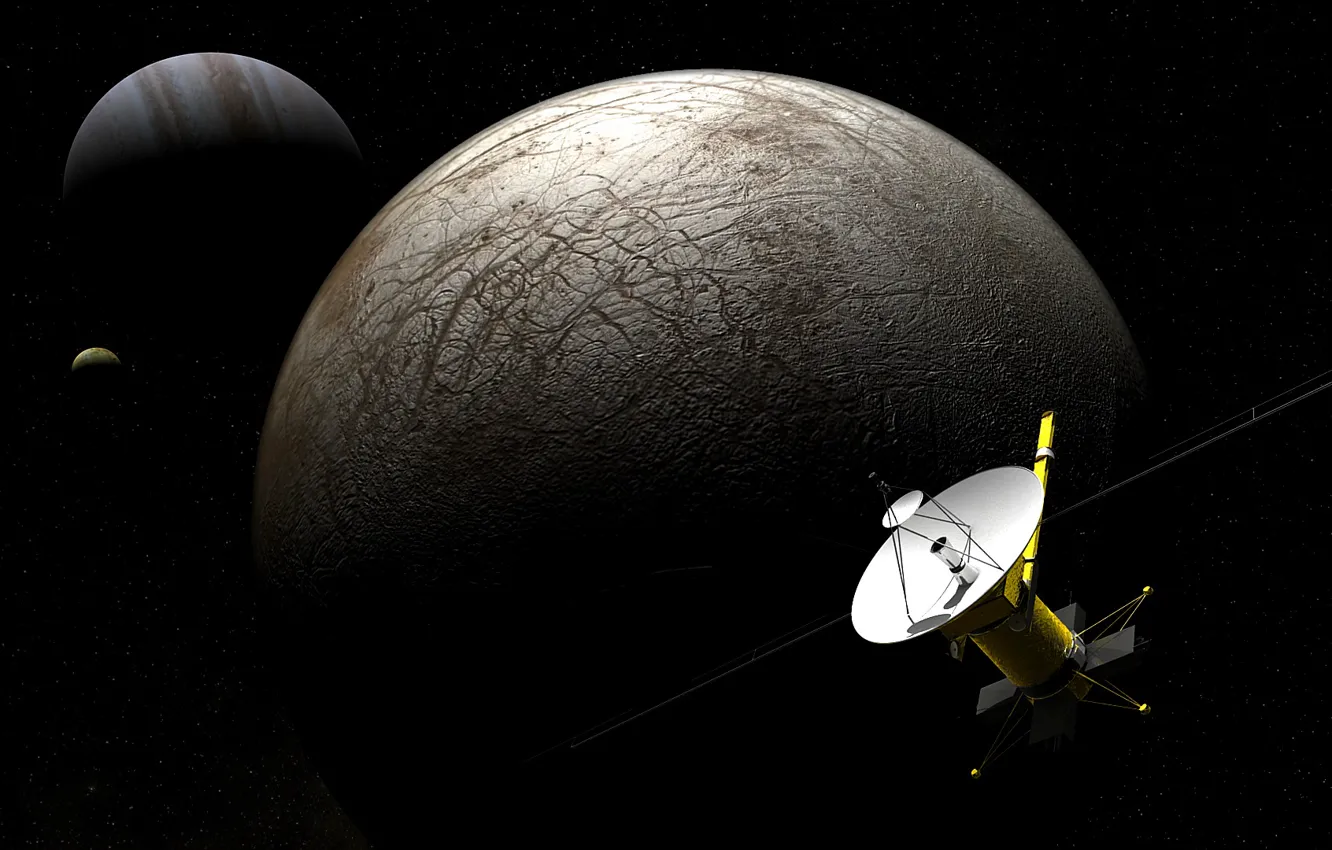 Фото обои Европа, Юпитер, НАСА, межпланетная станция, Europa Clipper