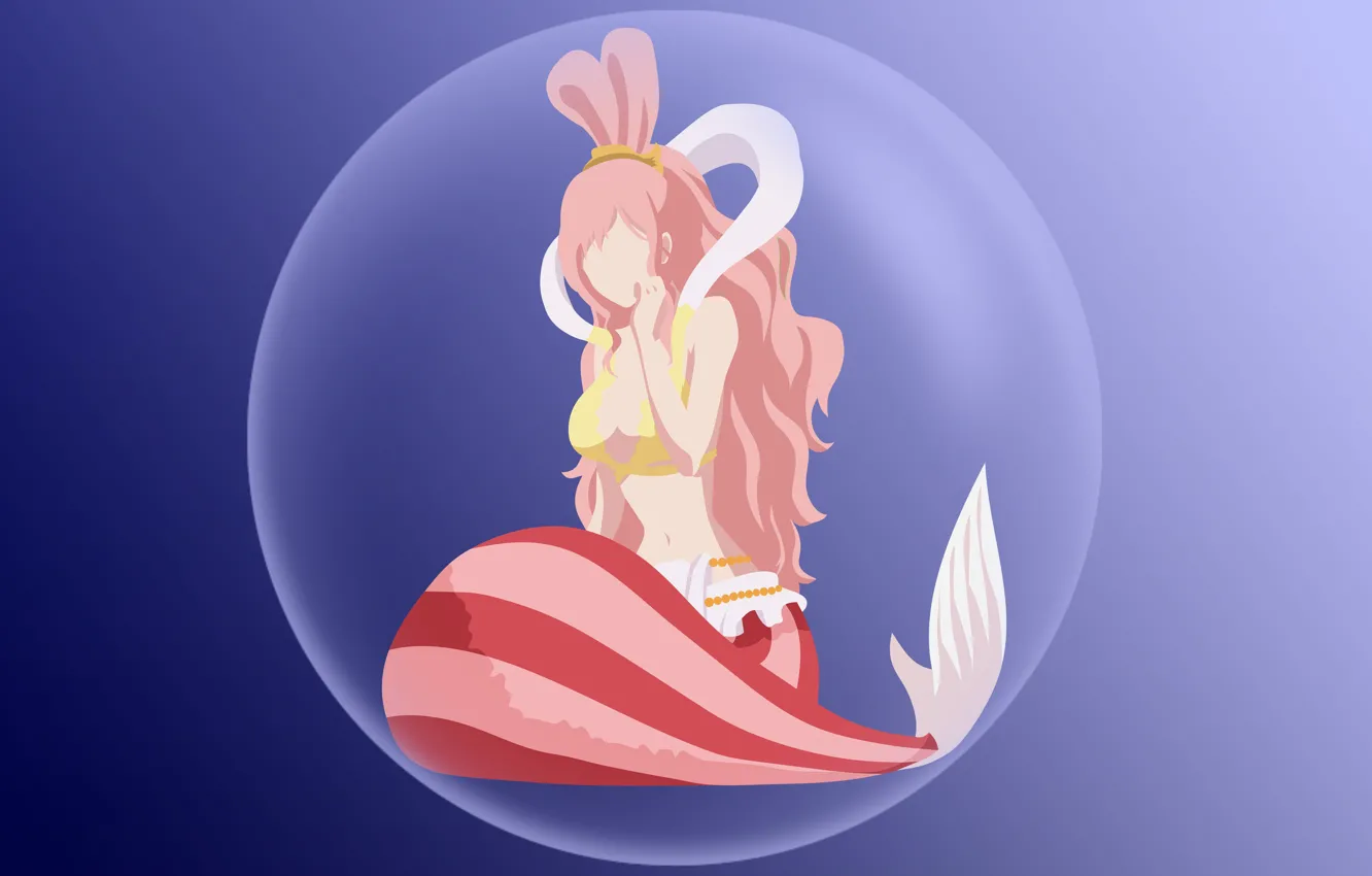 Фото обои girl, game, One Piece, minimalism, anime, bubble, asian, princess