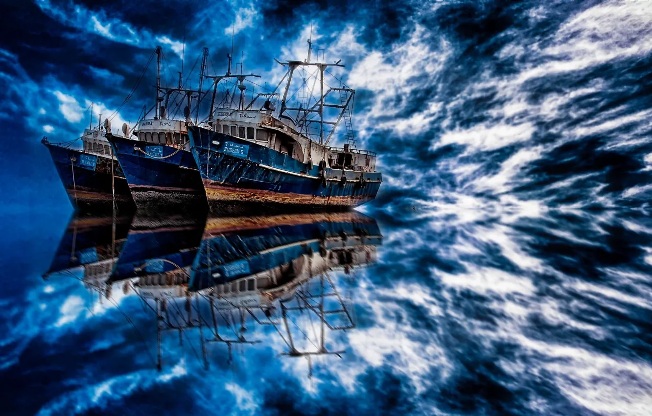 Фото обои мечта, океан, dream, лодки, ocean, синие, красивые, blue