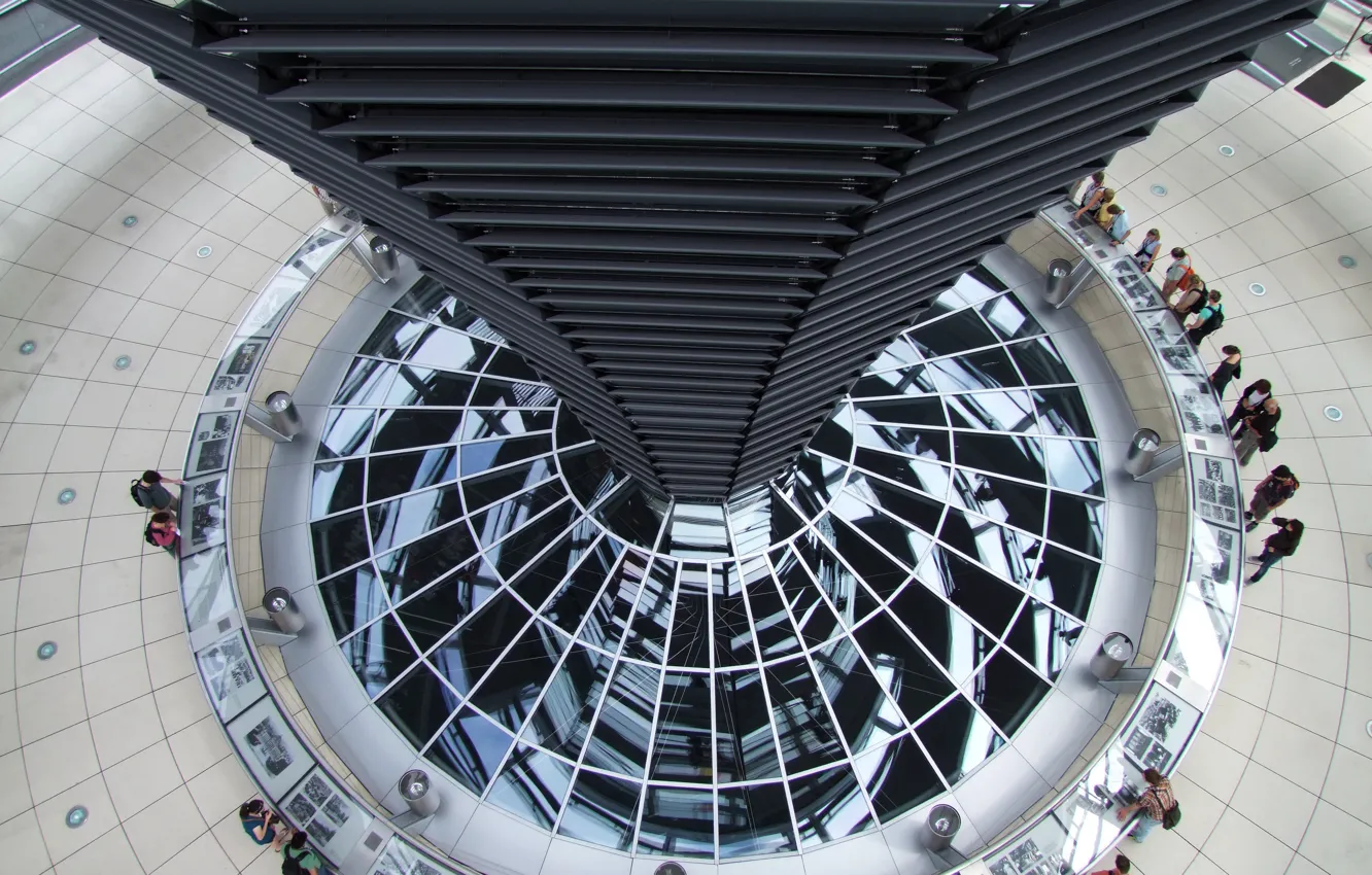Фото обои Deutschland, Berlin, Deutscher Bundestag, Glaskuppel, Reichstagsgebäude