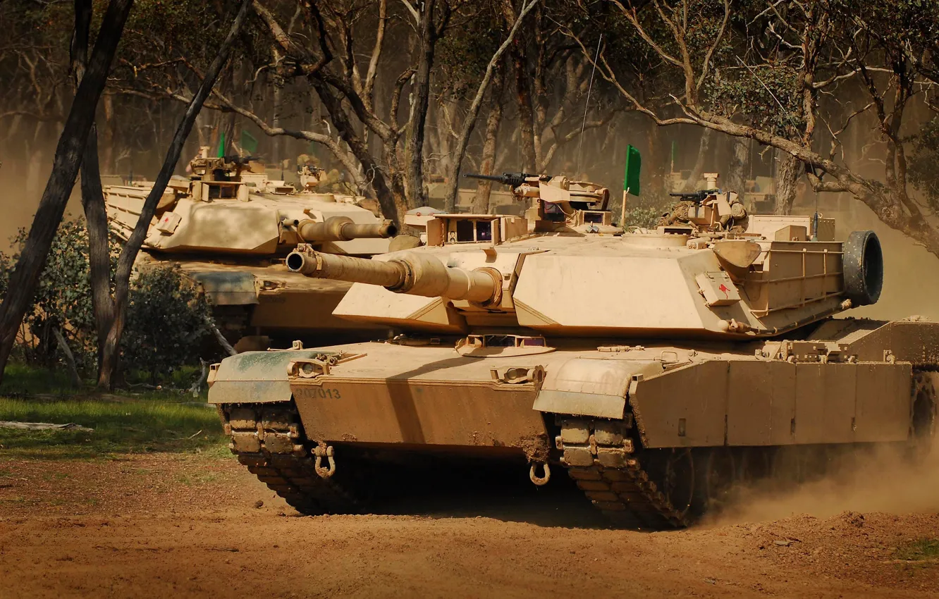 Фото обои Австралия, танк, американский, Abrams, абрамс