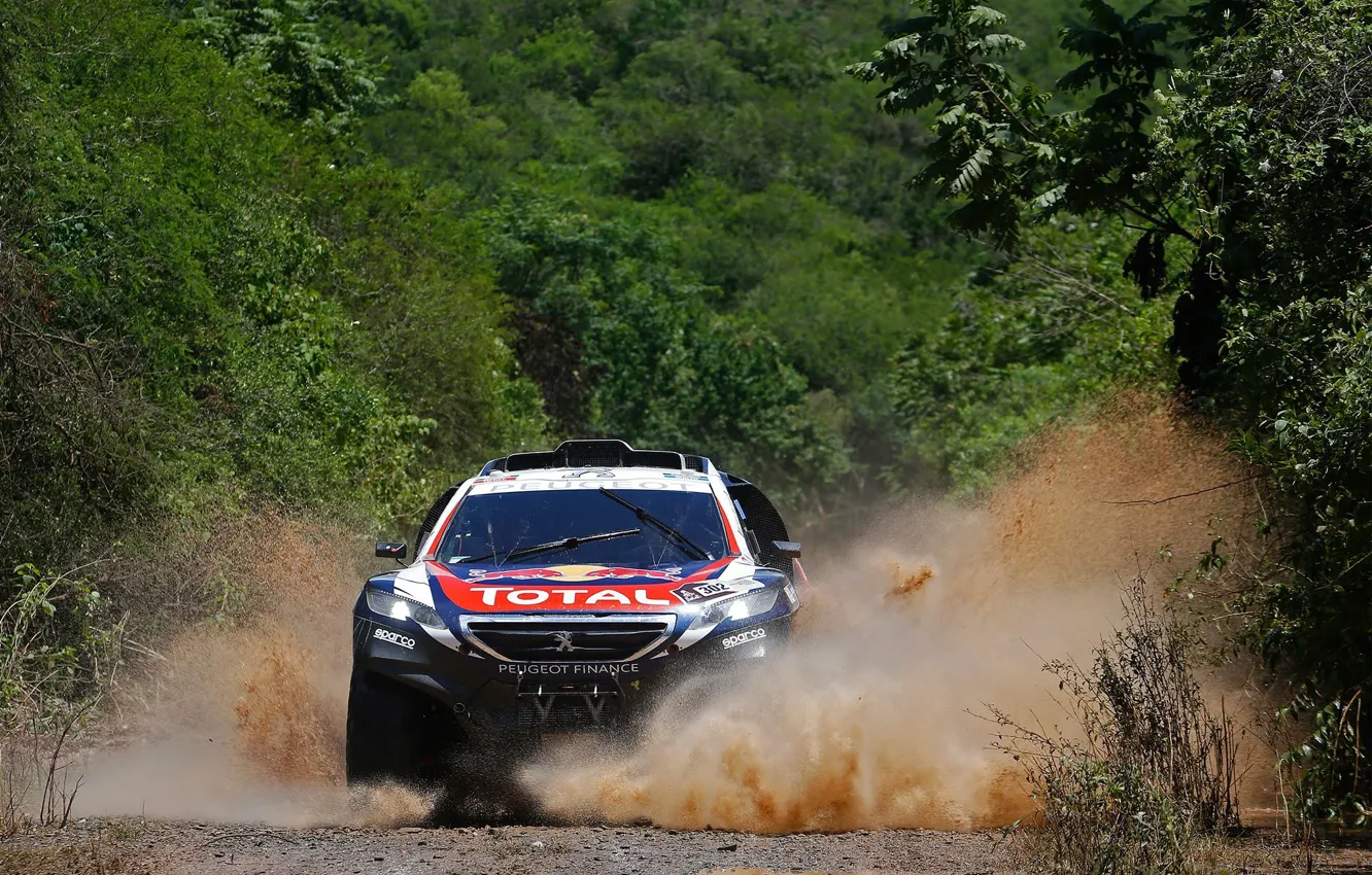 Фото обои Peugeot, Брызги, Dakar, 2016, DKR, Фас, Baggy