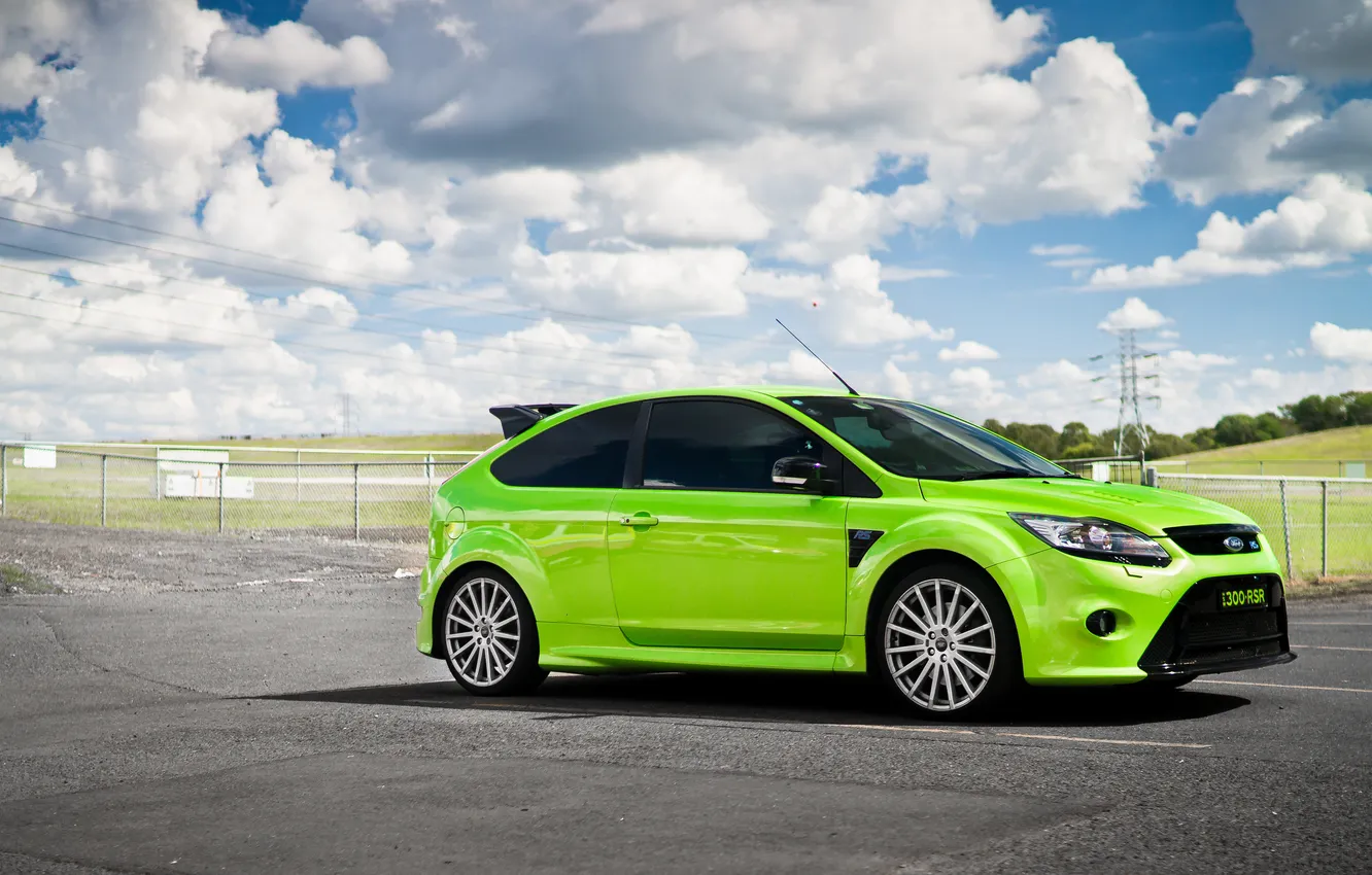 Фото обои зеленый, green, Ford, фокус, форд, focus