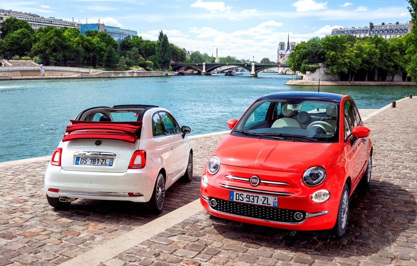 Фото обои Fiat, фиат, 2015, 500C
