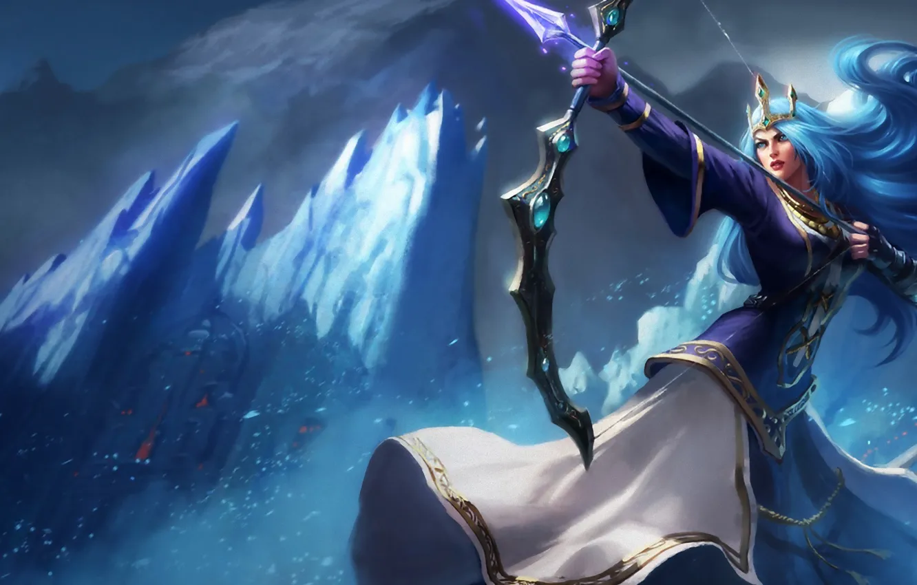 Фото обои League of Legends, Ashe, LOL, Лига Легенд, ADK, АДК, ЛОЛ