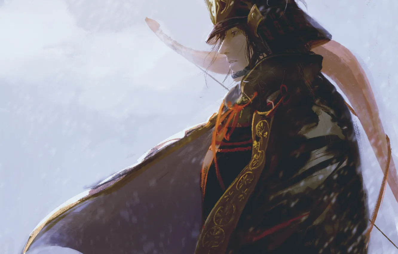 Фото обои снег, воин, самурай, мужчина, Sekiro: Shadows Die Twice, Genichiro Ashina