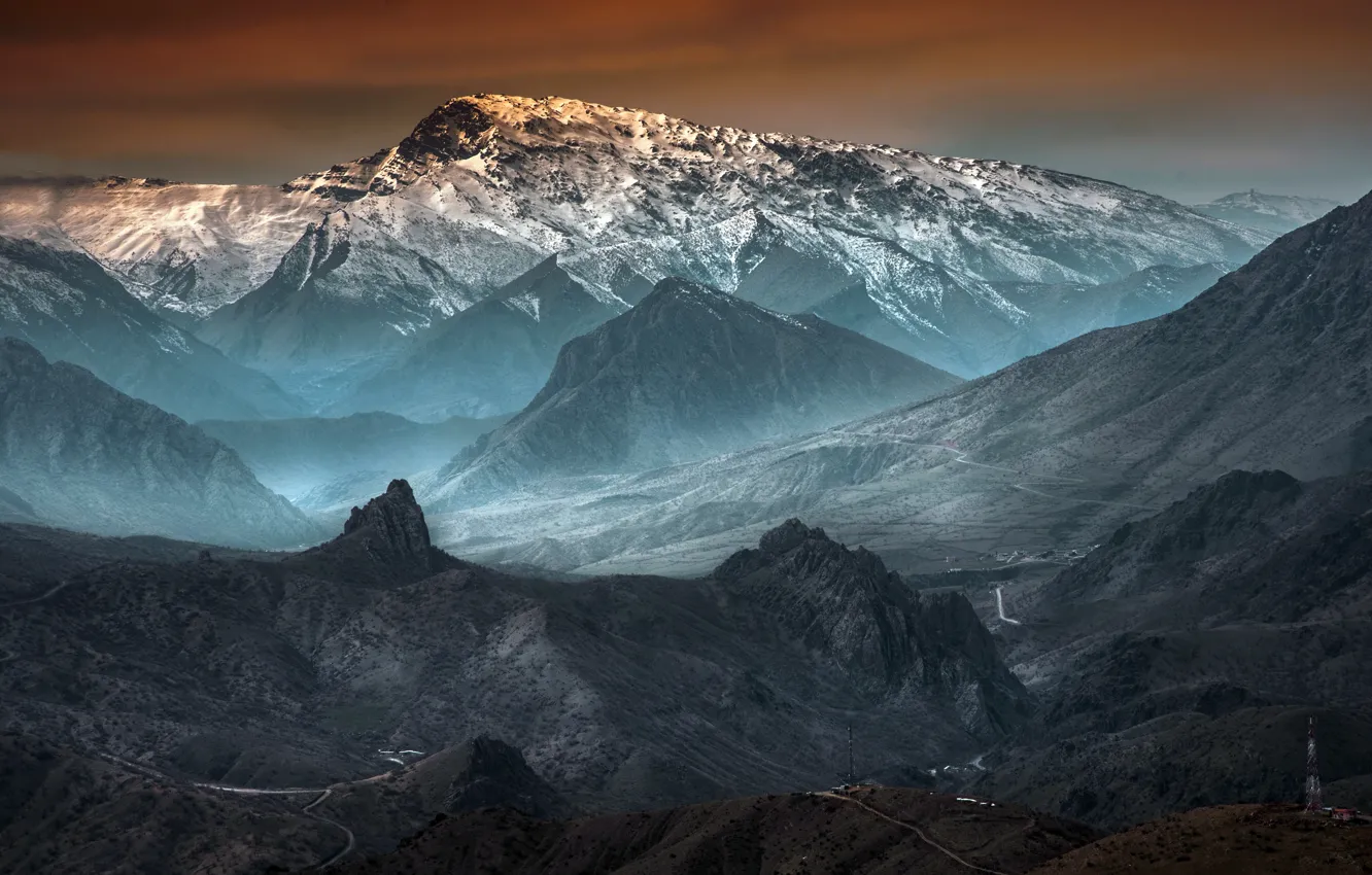 Фото обои Landscape, sunset, Madagascar, Mountain waves