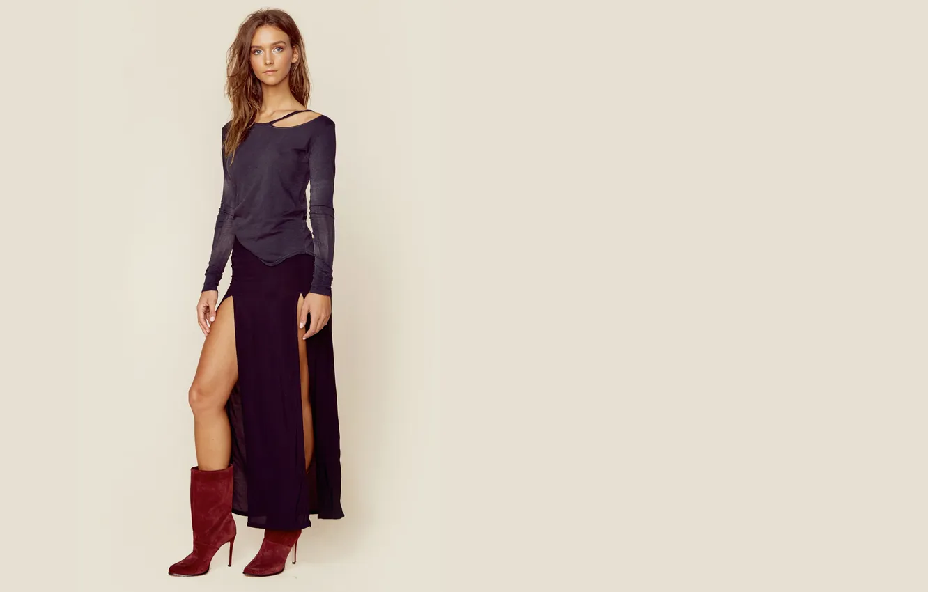 Фото обои dress, woman, model, beauty, boots, charming, Rachel Cook