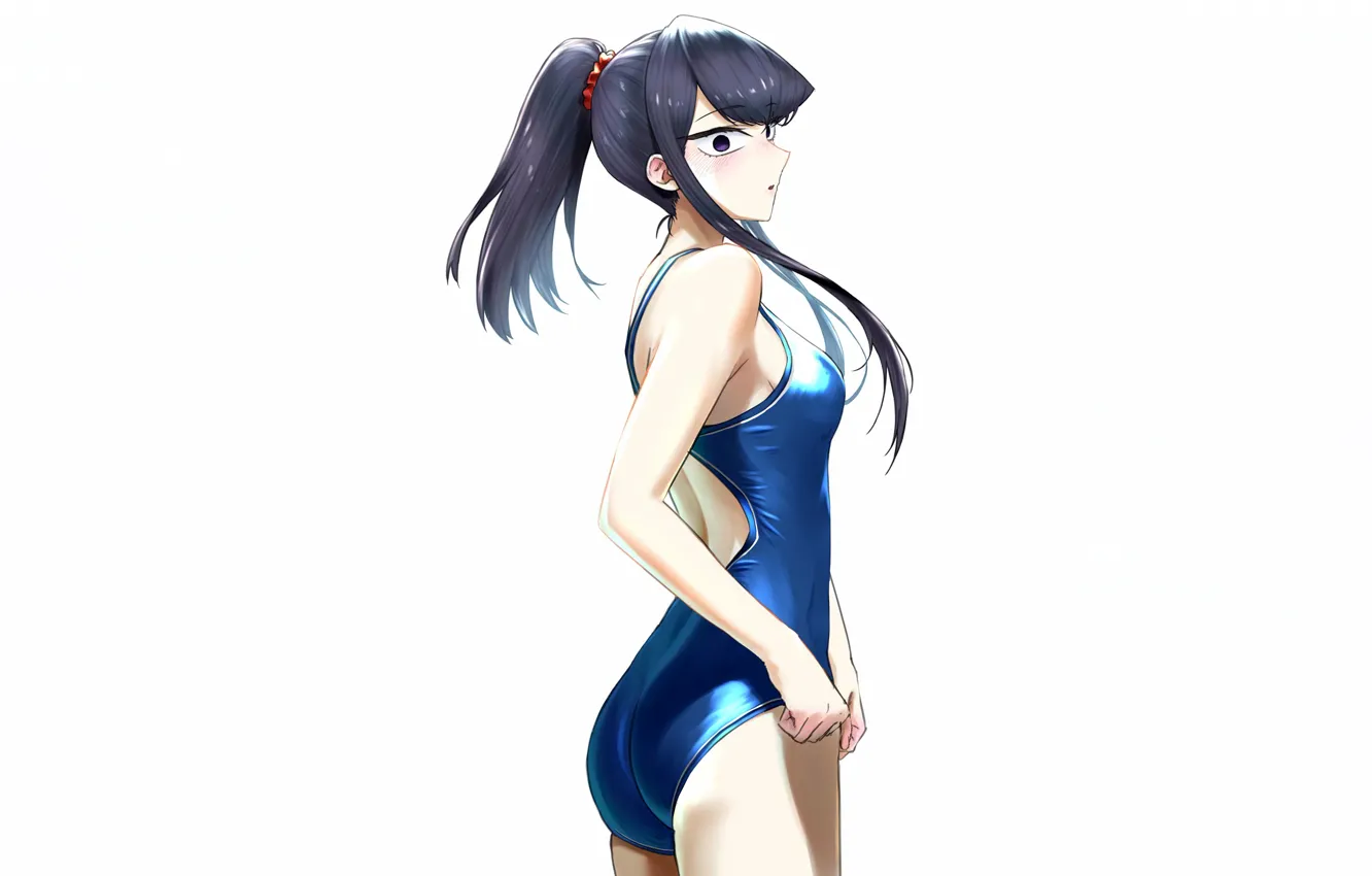 Фото обои girl, sexy, ass, long hair, anime, beautiful, purple eyes, pretty