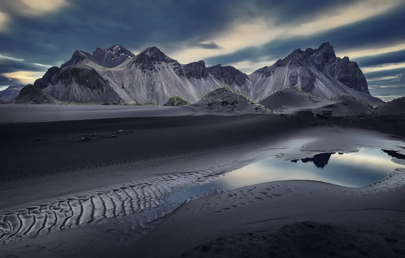 Фото обои небо, горы, Исландия