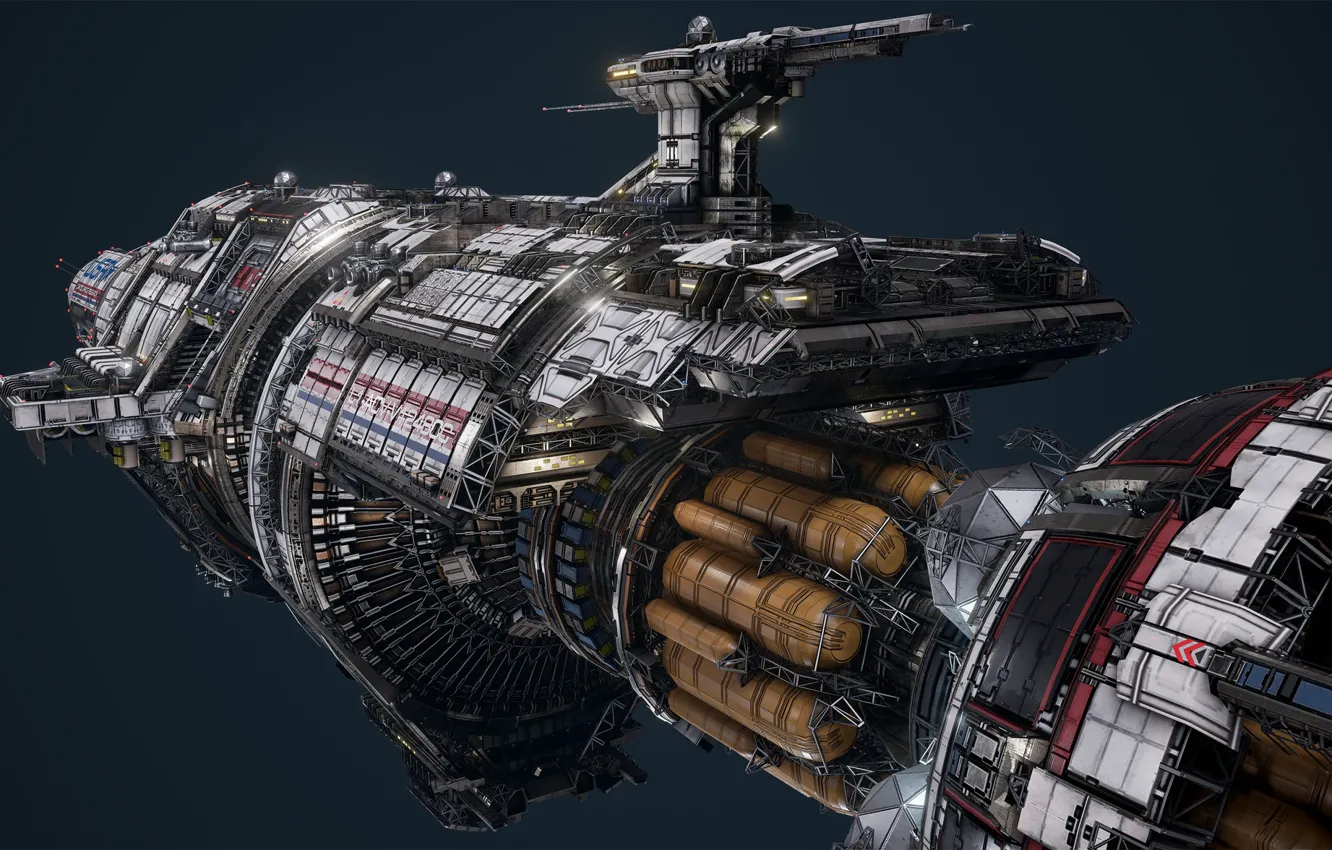 Фото обои транспорт, конструкция, корабль, пушка, USR Colossus