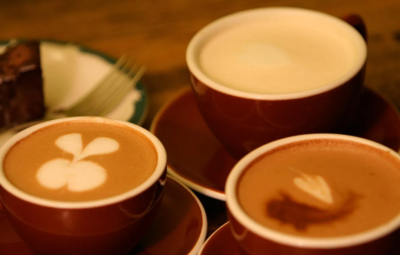 Фото обои кофе, чашка, вилка, coffee