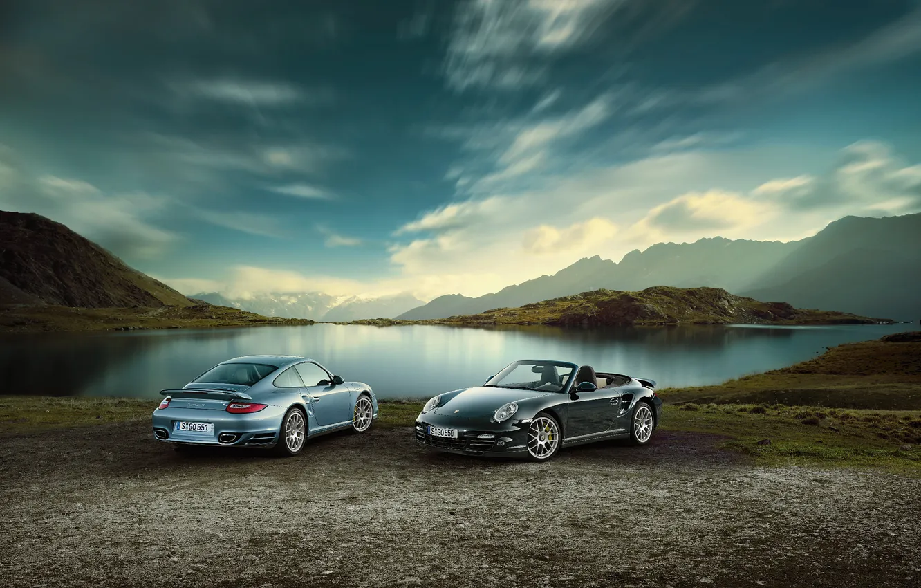 Фото обои природа, Porsche, порш, turbo s