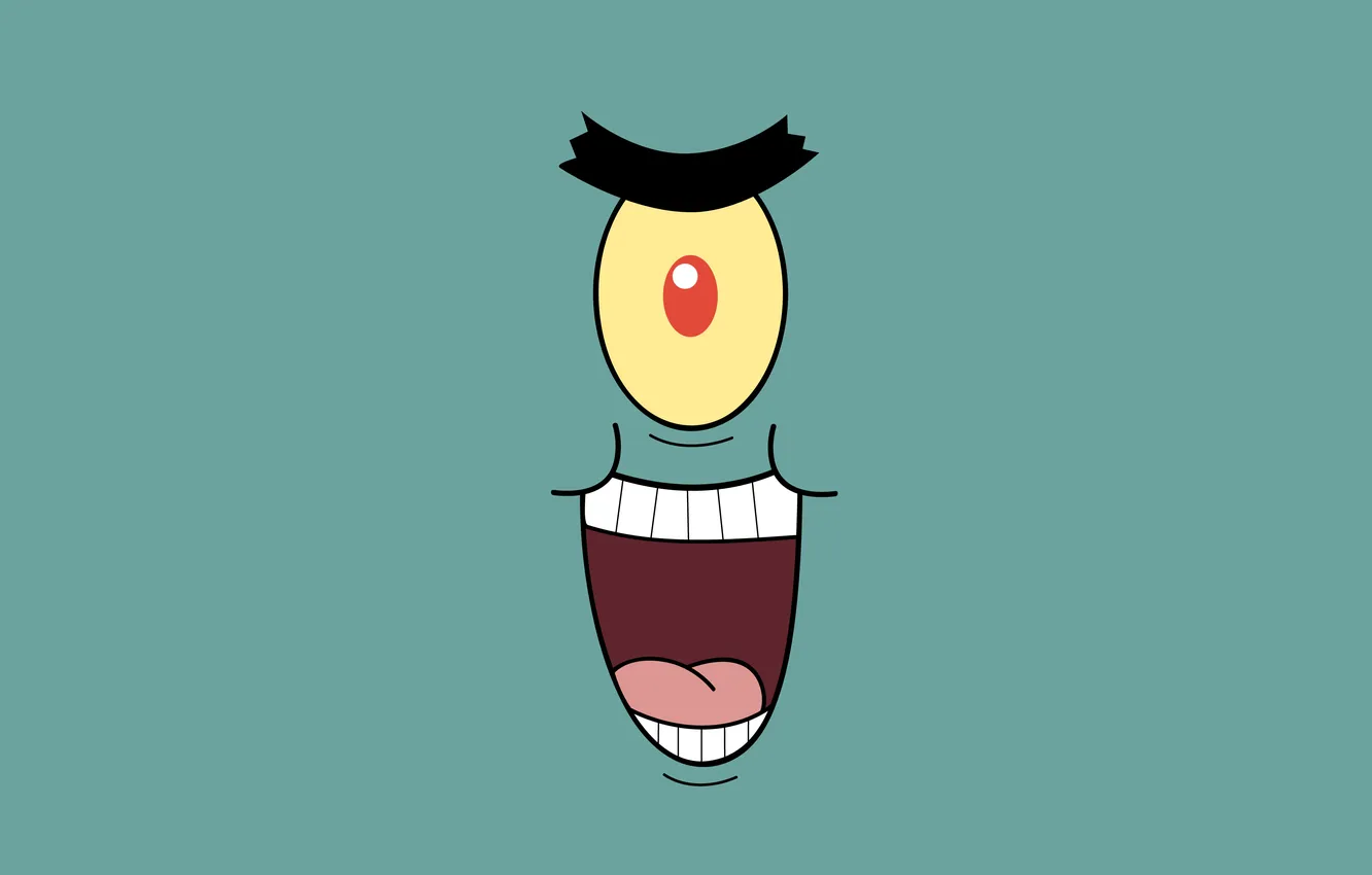 Фото обои SpongeBob, мультсериал, Шелдон, Планктон, Plankton