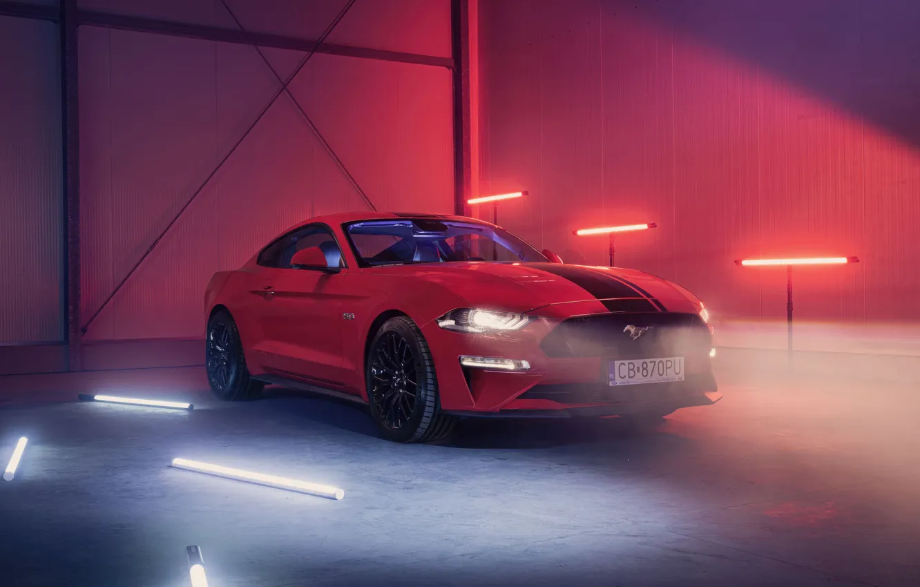 Фото обои red, mustang, ford