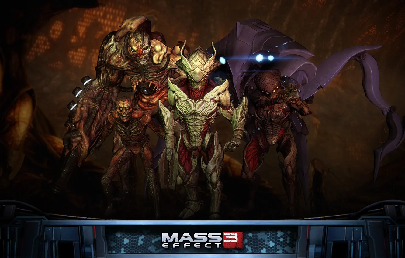 Фото обои штурмовик, Mass Effect 3, дополнение &ampquot;Возмездие&ampquot;, коллекционеры, DLC Retaliation, отродье, отпрыск, капитан коллекционеров