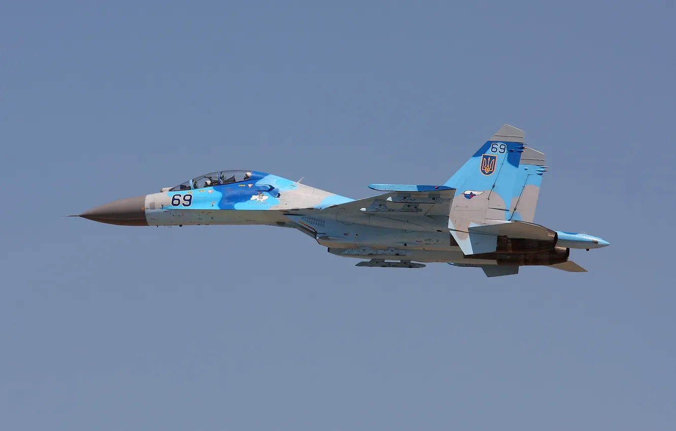 Фото обои истребитель, многоцелевой, Flanker, Су-27UB