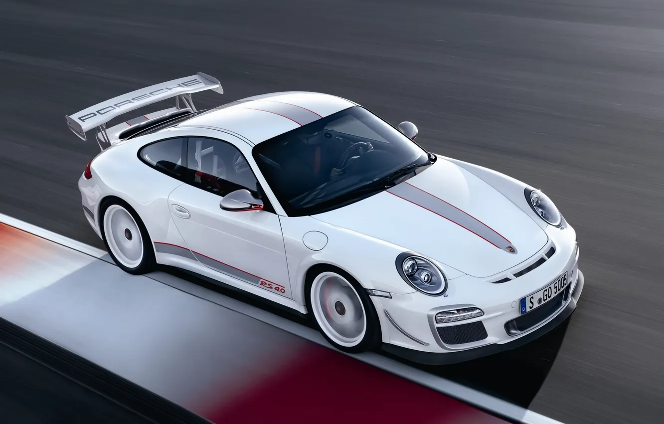 Фото обои белый, 911, 997, Porsche, суперкар, порше, GT3, гоночный трек
